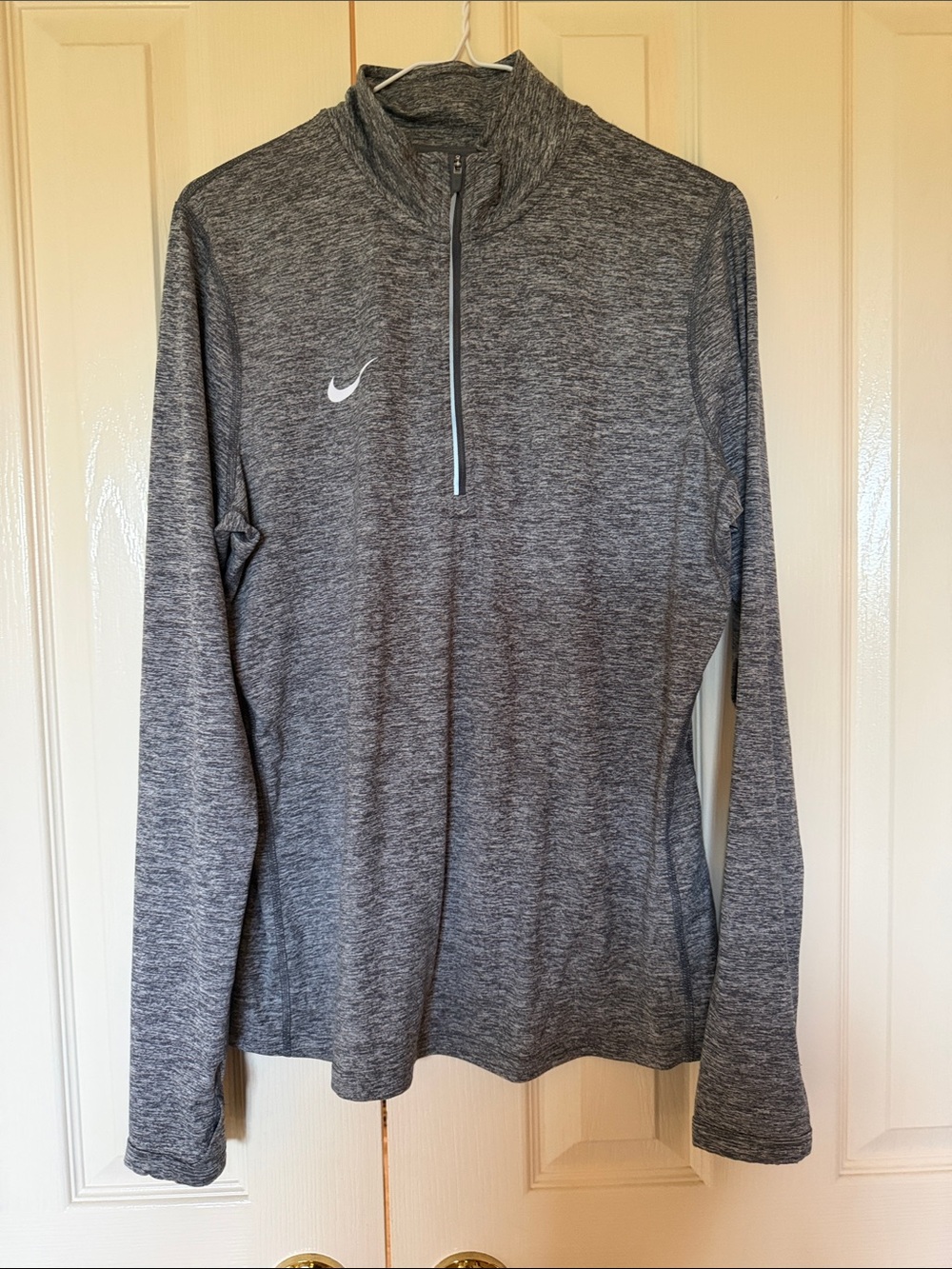Nike Women's Gray Quarter-Zip Pullover Sweatshirt